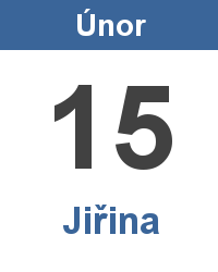 Svátek 15.2. - Jiřina Jméno